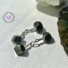 Pyrite Nugget Sterling Silver Cufflinks